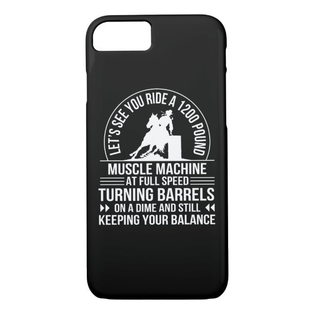 Barrel Racing 1200 Pound Muscle Machine Speed Case-Mate iPhone Case (Back)