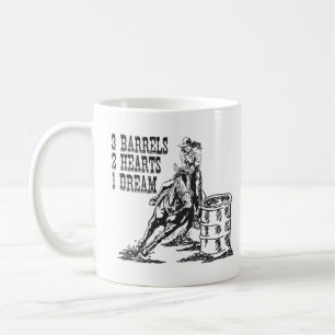 Barrel Racing 3 Barrels 2 Hearts 1 Dream Magnet Coffee Mug