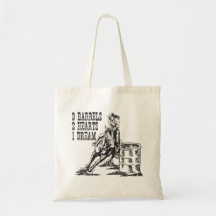 Barrel Racing 3 Barrels 2 Hearts 1 Dream Tote Bag
