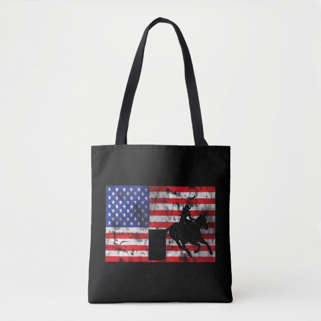 Barrel Racing African American Tote Bag (Front)