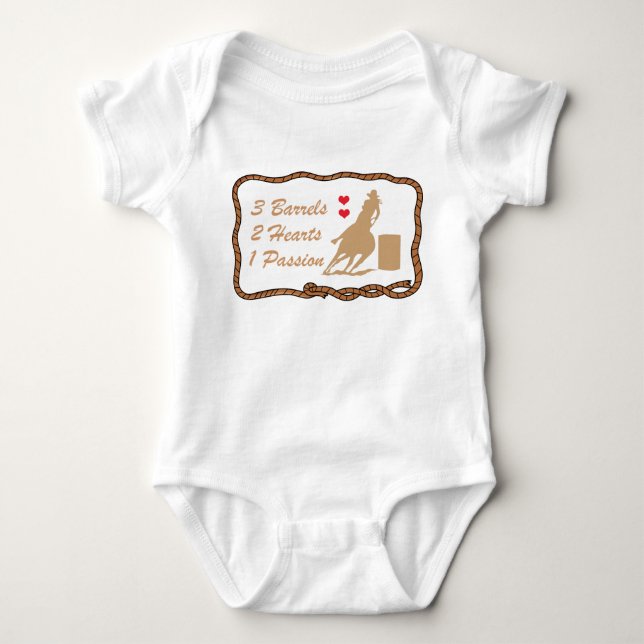 Barrel Racing Baby Bodysuit (Front)