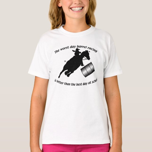 Barrel Racing - BR V School T-Shirt (Front)