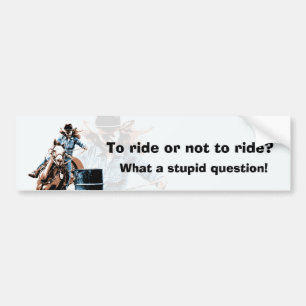 Barrel Racing Bumper Sticker