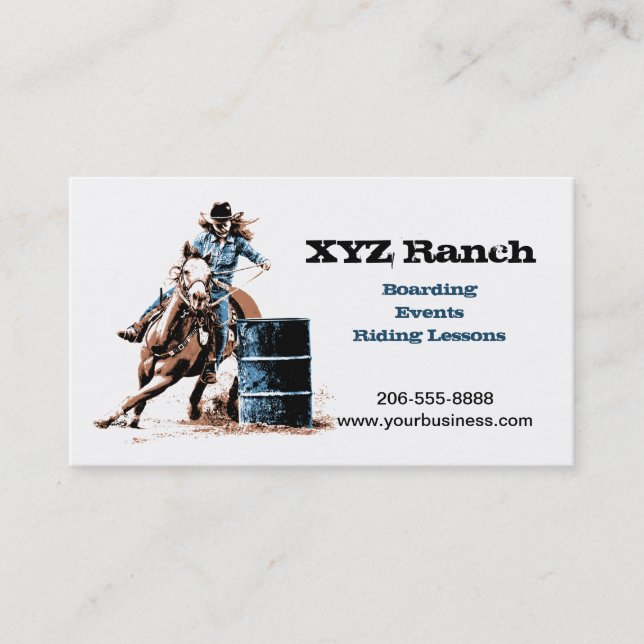 Barrel Racing Business Card (Front)