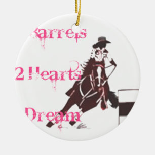 Barrel Racing Ceramic Tree Decoration