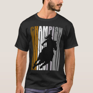 Barrel Racing Champion Horse Riding Brown Cowgirl T-Shirt