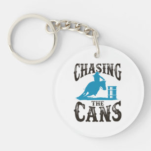 Barrel Racing Chasing the Cans Key Ring
