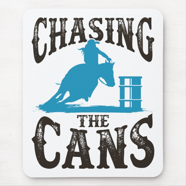 Barrel Racing Chasing the Cans Mouse Mat (Front)