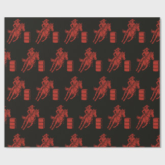 Barrel racing cowgirl- gift wrap