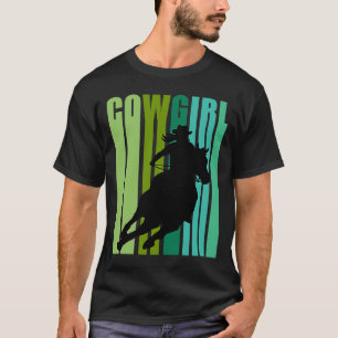 Barrel Racing Cowgirl Woman Birthday Farm Farming  T-Shirt