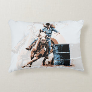 Barrel Racing Decorative Cushion