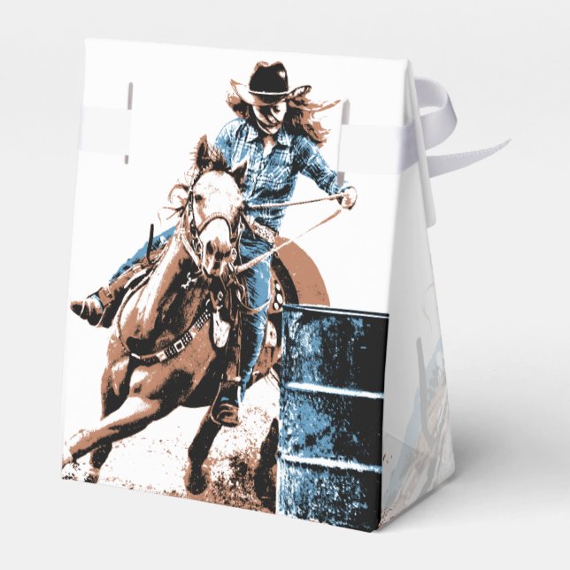 Barrel Racing Favour Box (Back Side)