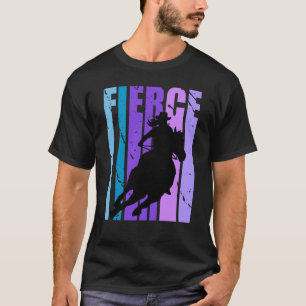 Barrel Racing Fierce Cowgirl Hat Western Theme Pur T-Shirt