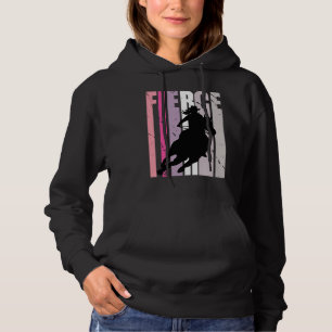 Barrel Racing Fierce Cowgirl Hat Western Theme Sou Hoodie