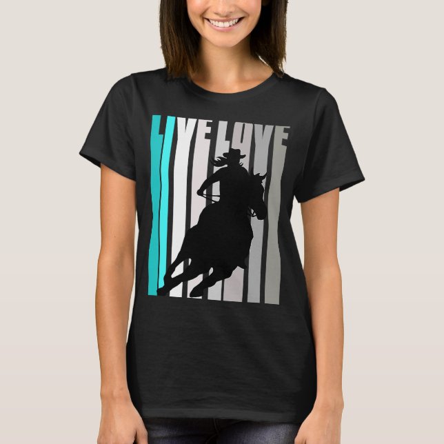 Barrel Racing Fierce Cowgirl Hat Western Theme Sou T-Shirt (Front)