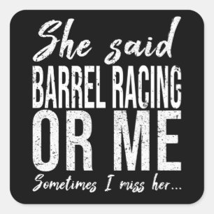 Barrel Racing funny sports gift Square Sticker