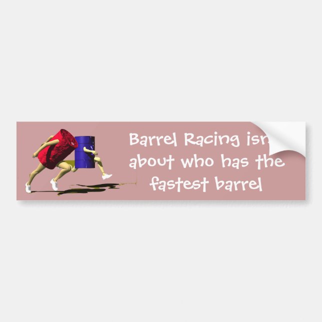 Barrel Racing - Girls - Racing Barrels Bumper Sticker (Front)