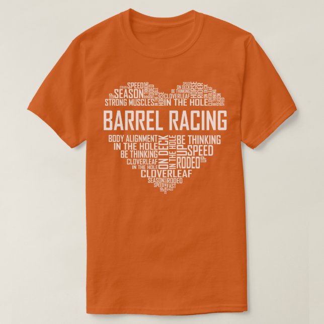 Barrel Racing Heart T-Shirt (Design Front)