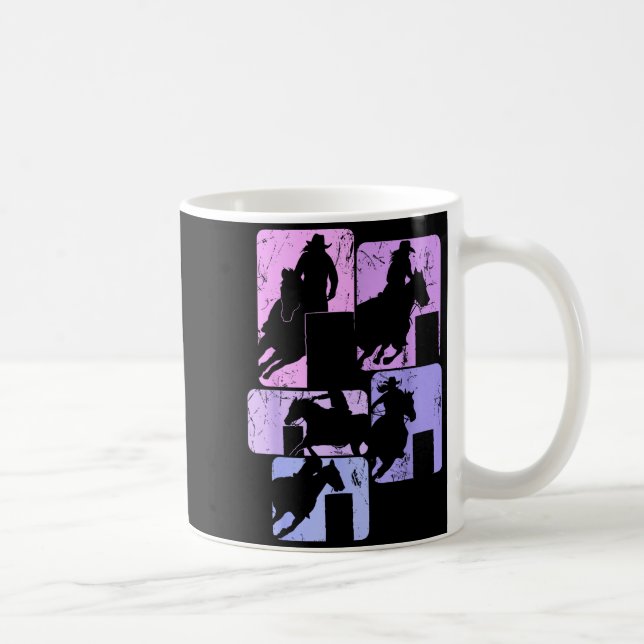 Barrel Racing Horse Barrel Racer Rodeo Cowgirl Wom Coffee Mug (Right)