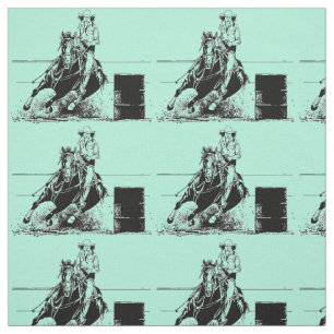 Barrel Racing Horse Fabric