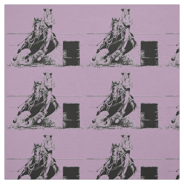 Barrel Racing Horse Fabric (Swatch)