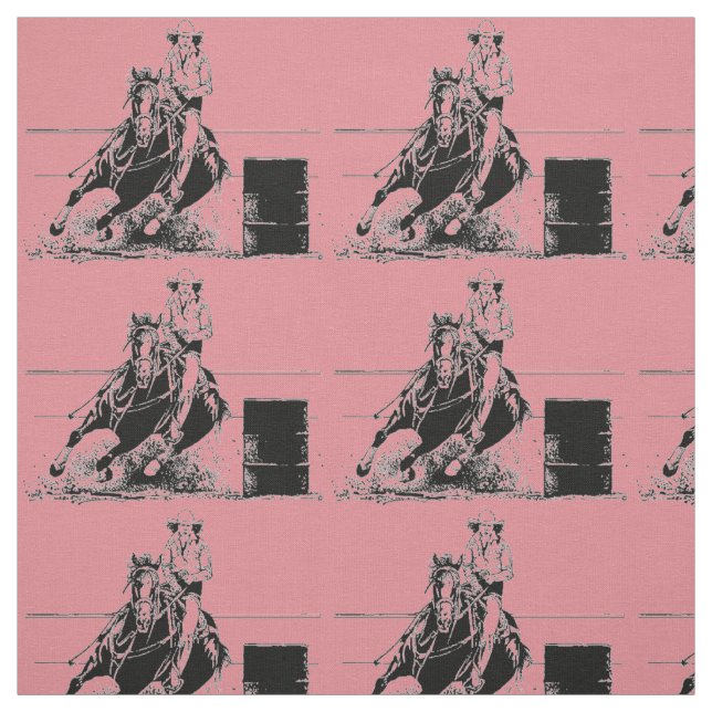 Barrel Racing Horse Fabric (Swatch)