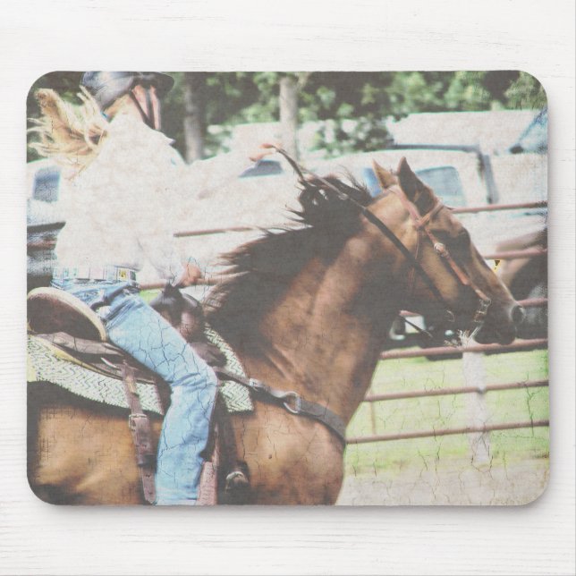 Barrel Racing Horse Mouse Mat (Front)
