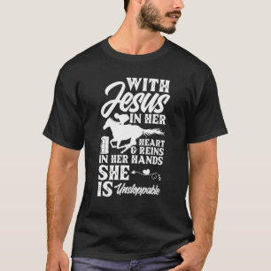 Barrel Racing Horse Racing Jesus Barrel Racer T-Shirt