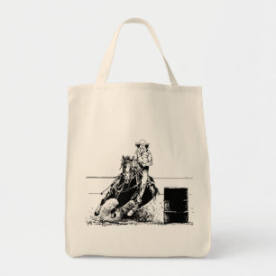 Barrel Racing Horse Tote Bag