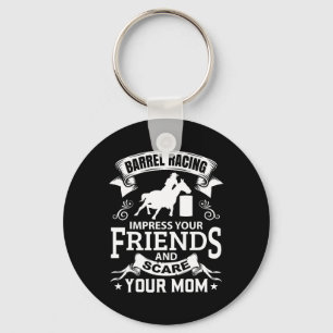 Barrel Racing Horseback Riding Horse Racer Rider R Key Ring