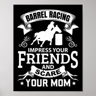 Barrel Racing Horseback Riding Horse Racer Rider R Poster
