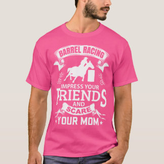 Barrel Racing Horseback Riding Horse Racer Rider R T-Shirt