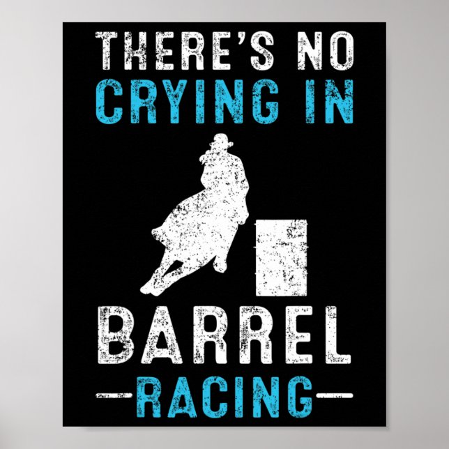 Barrel Racing Horseback Riding Vintage Gift  Poster (Front)