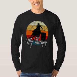 Barrel Racing Is My Therapy' Vintage Retro Men Fat T-Shirt