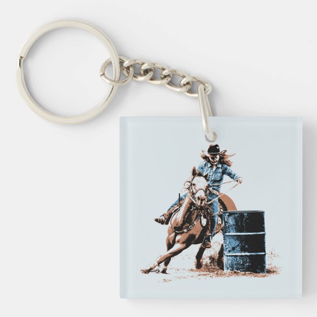 Barrel Racing Key Ring (Front)