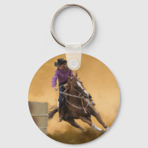 Barrel Racing Key Ring