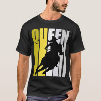 Barrel Racing Queen Rodeo Women Cowgirls Retro Yel