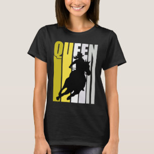 Barrel Racing Queen Rodeo Women Cowgirls Retro Yel T-Shirt