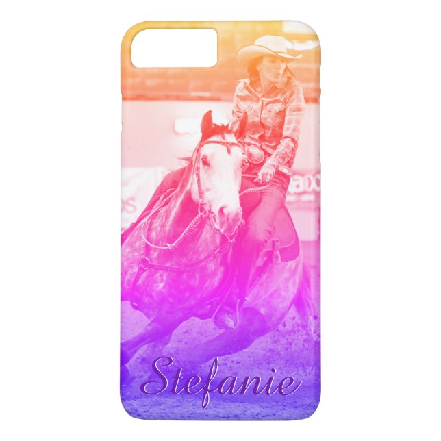 Barrel Racing (rainbow) Case-Mate iPhone Case (Back)