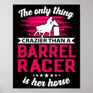Barrel Racing Roping Horseback Riding Horse Rodeo Poster