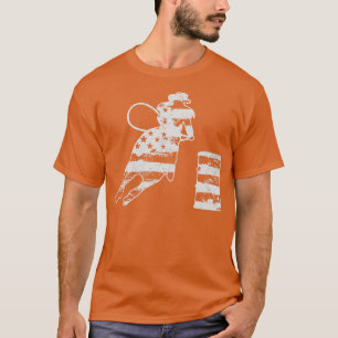 Barrel Racing USA Flag 4th of July Vintage T-Shirt