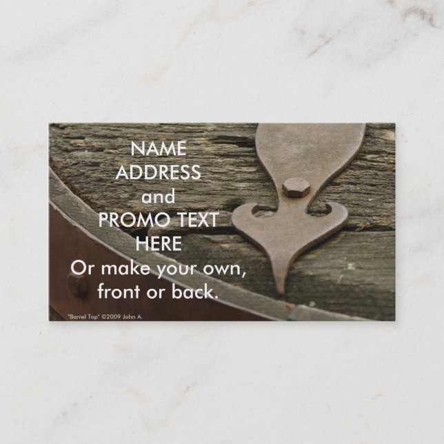 Barrel Top Business Card (Front)