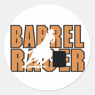 Barrell Racer T-shirts and Gifts. Classic Round Sticker