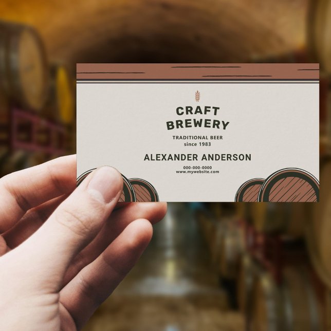 Barrels - Brewery Business Card (Barrels - Brewery Business Card)