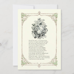 Barrett Browning - Sonnets from the Portuguese #43 Invitation