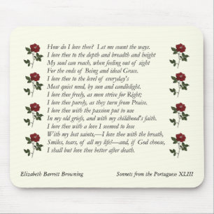 Barrett Browning - Sonnets from the Portuguese 43 Mouse Mat