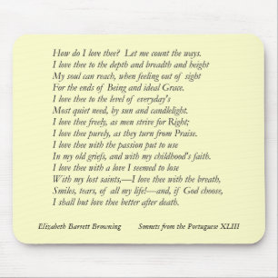 Barrett Browning - Sonnets from the Portuguese #43 Mouse Mat