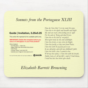 Barrett Browning - Sonnets from the Portuguese #43 Mouse Mat