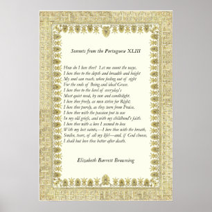 Barrett Browning - Sonnets from the Portuguese 43 Poster