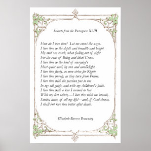 Barrett Browning - Sonnets from the Portuguese 43 Poster